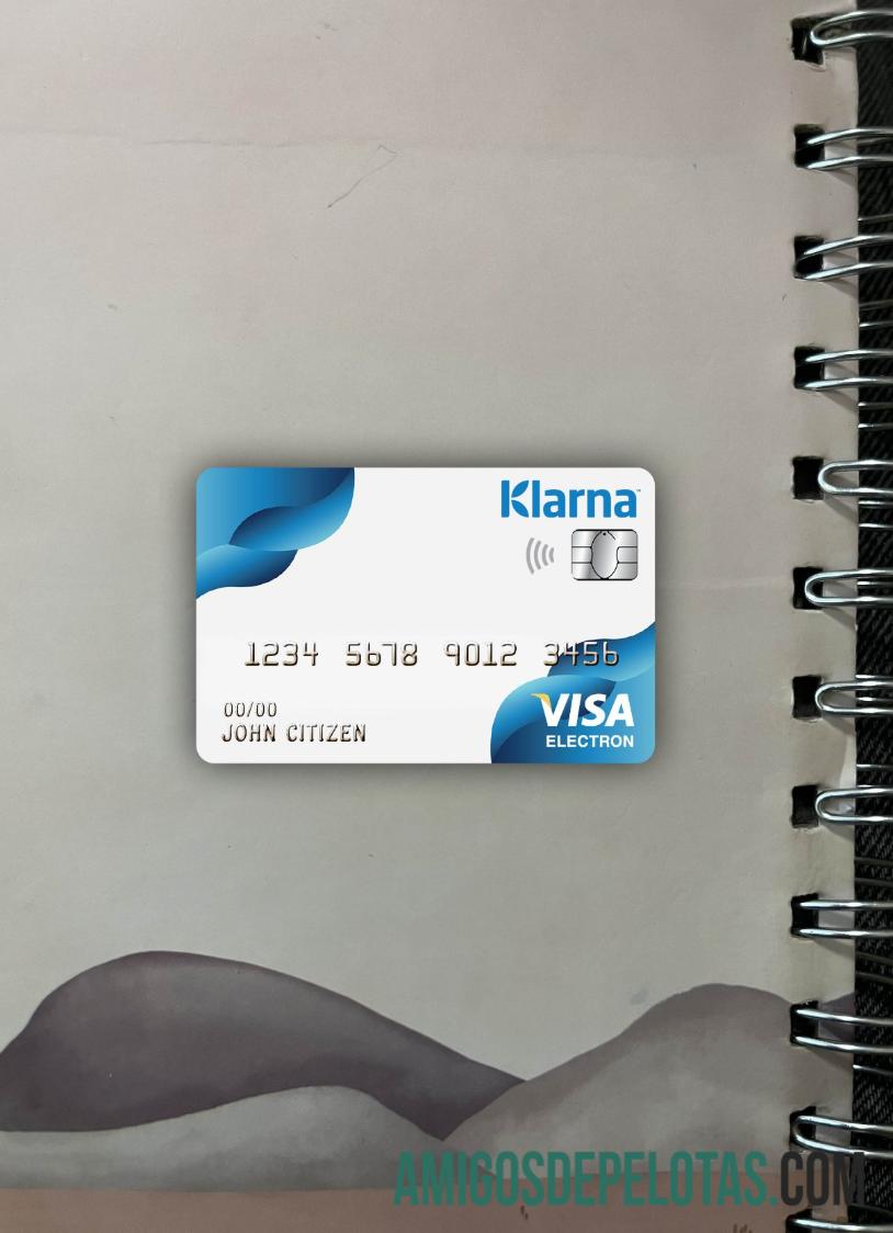 Finlândia Klarna Bank Visa Electron Cartão Photolook Front modelo